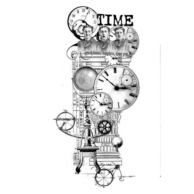 #2291 - Time Tower - Steampunk/Collage